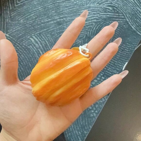 None Other - Orange Style Earbud Case • Soft Cute Cover